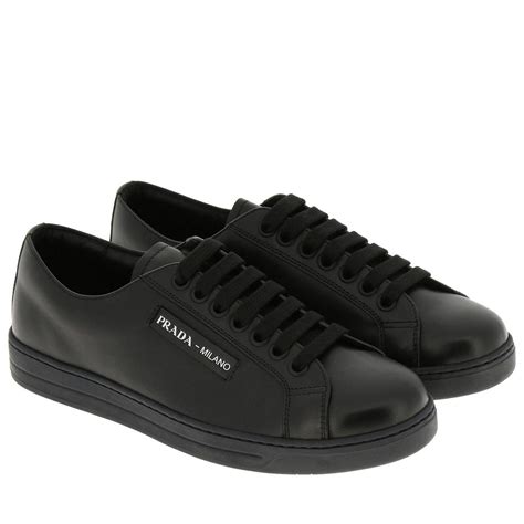 prada irreplaceable black|Black Leather Sneakers .